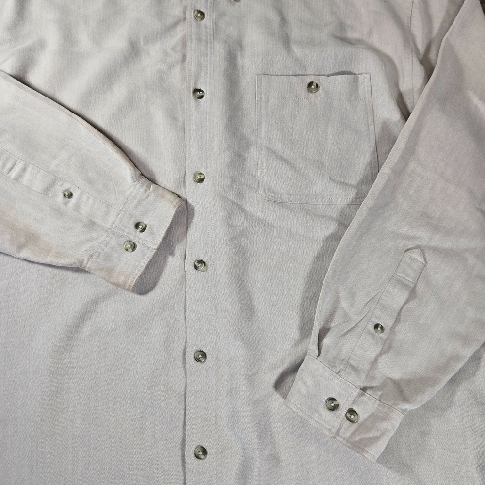 Columbia GRT Shirt Mens XL Khaki Tan Long Sleeve Button Up Hiking Viscose - Picture 2 of 13